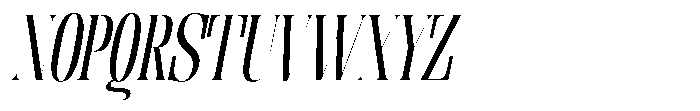 Enigera Medium Semi Condensed Italic Font UPPERCASE