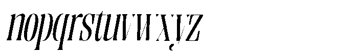 Enigera Medium Semi Condensed Italic Font LOWERCASE