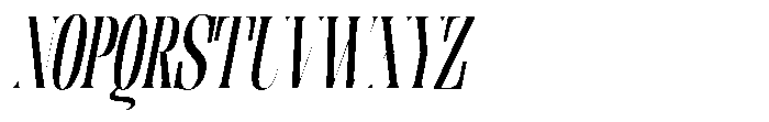 Enigera Semi Bold Condensed Italic Font UPPERCASE