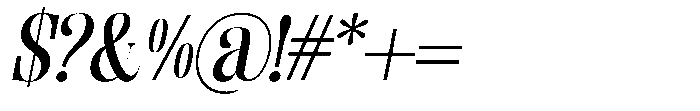 Enigera Semi Bold Expanded Italic Font OTHER CHARS