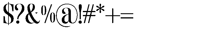 Enigera Semi Bold Expanded Font OTHER CHARS
