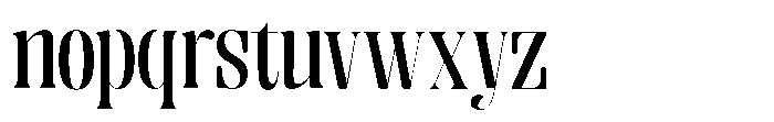 Enigera Semi Bold Expanded Font LOWERCASE