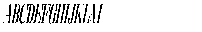 Enigera Semi Bold Extra Condensed Italic Font UPPERCASE