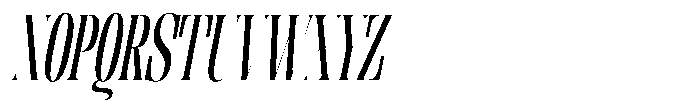 Enigera Semi Bold Extra Condensed Italic Font UPPERCASE
