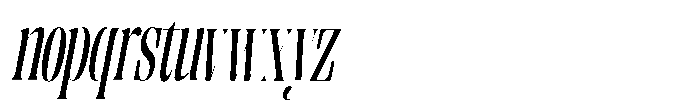 Enigera Semi Bold Extra Condensed Italic Font LOWERCASE