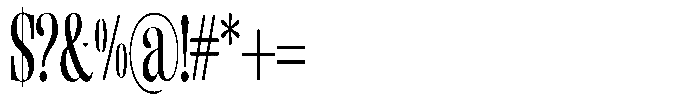 Enigera Semi Bold Extra Condensed Font OTHER CHARS