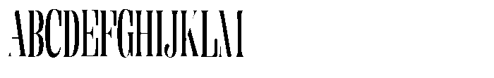 Enigera Semi Bold Extra Condensed Font UPPERCASE