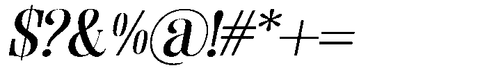 Enigera Semi Bold Extra Expanded Italic Font OTHER CHARS