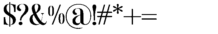 Enigera Semi Bold Extra Expanded Font OTHER CHARS