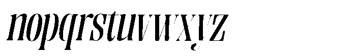 Enigera Semi Bold Italic Font LOWERCASE