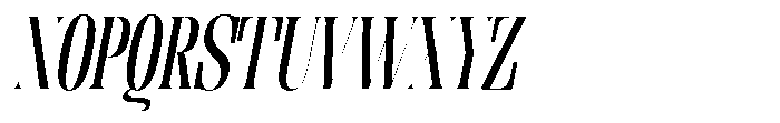 Enigera Semi Bold Semi Condensed Italic Font UPPERCASE