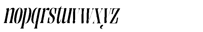 Enigera Semi Bold Semi Condensed Italic Font LOWERCASE