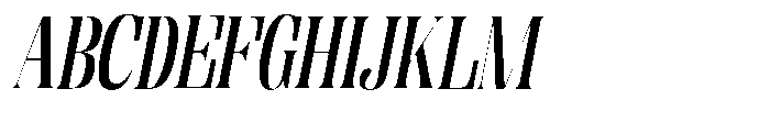 Enigera Semi Bold Semi Expanded Italic Font UPPERCASE