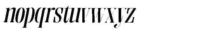 Enigera Semi Bold Semi Expanded Italic Font LOWERCASE