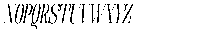 Enigera Semi Condensed Italic Font UPPERCASE
