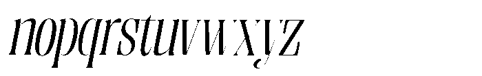Enigera Semi Expanded Italic Font LOWERCASE
