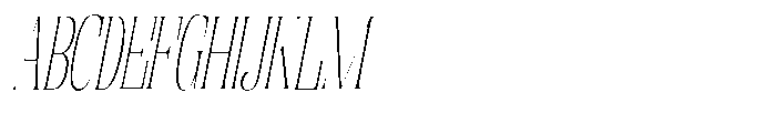 Enigera Thin Condensed Italic Font UPPERCASE