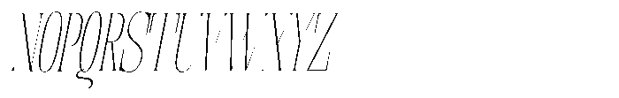 Enigera Thin Condensed Italic Font UPPERCASE