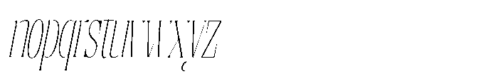 Enigera Thin Condensed Italic Font LOWERCASE
