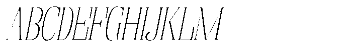 Enigera Thin Expanded Italic Font UPPERCASE