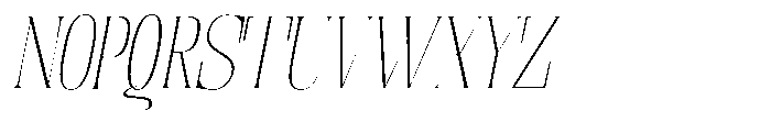Enigera Thin Expanded Italic Font UPPERCASE