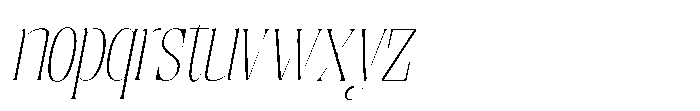 Enigera Thin Expanded Italic Font LOWERCASE