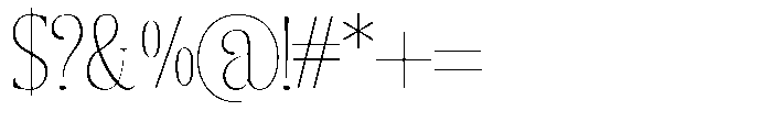 Enigera Thin Expanded Font OTHER CHARS