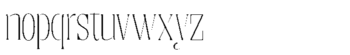 Enigera Thin Expanded Font LOWERCASE
