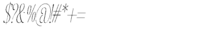 Enigera Thin Extra Condensed Italic Font OTHER CHARS