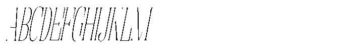 Enigera Thin Extra Condensed Italic Font UPPERCASE