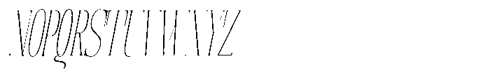 Enigera Thin Extra Condensed Italic Font UPPERCASE
