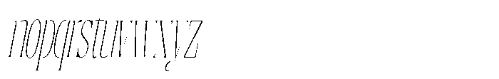 Enigera Thin Extra Condensed Italic Font LOWERCASE