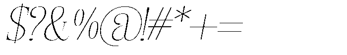 Enigera Thin Extra Expanded Italic Font OTHER CHARS