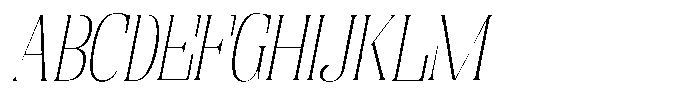 Enigera Thin Extra Expanded Italic Font UPPERCASE