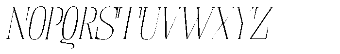 Enigera Thin Extra Expanded Italic Font UPPERCASE