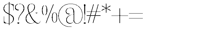 Enigera Thin Extra Expanded Font OTHER CHARS
