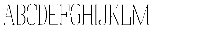 Enigera Thin Extra Expanded Font UPPERCASE