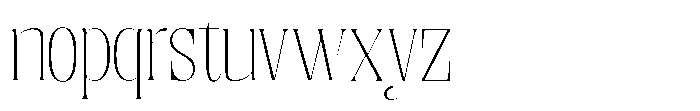 Enigera Thin Extra Expanded Font LOWERCASE