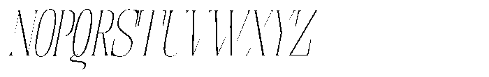 Enigera Thin Italic Font UPPERCASE