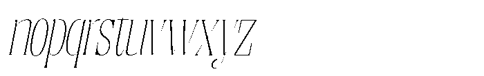 Enigera Thin Italic Font LOWERCASE