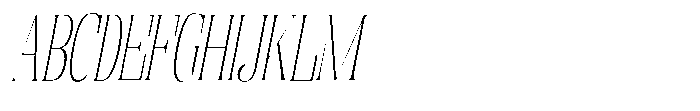 Enigera Thin Semi Condensed Italic Font UPPERCASE