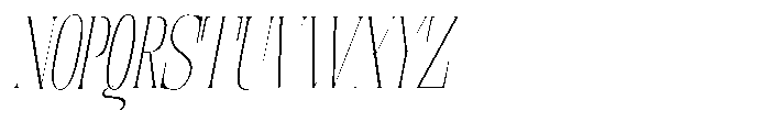 Enigera Thin Semi Condensed Italic Font UPPERCASE