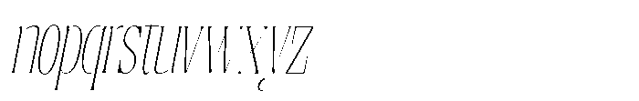 Enigera Thin Semi Condensed Italic Font LOWERCASE