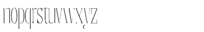 Enigera Thin Semi Condensed Font LOWERCASE