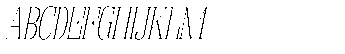 Enigera Thin Semi Expanded Italic Font UPPERCASE