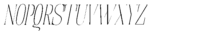 Enigera Thin Semi Expanded Italic Font UPPERCASE