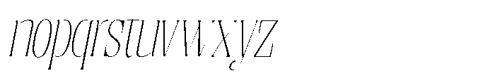 Enigera Thin Semi Expanded Italic Font LOWERCASE