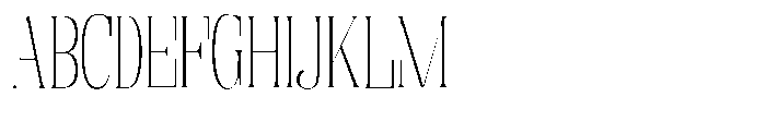 Enigera Thin Semi Expanded Font UPPERCASE