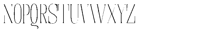 Enigera Thin Semi Expanded Font UPPERCASE