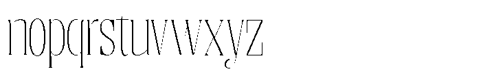 Enigera Thin Semi Expanded Font LOWERCASE